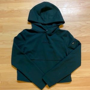 ECHT Army green crop workout hoodie small